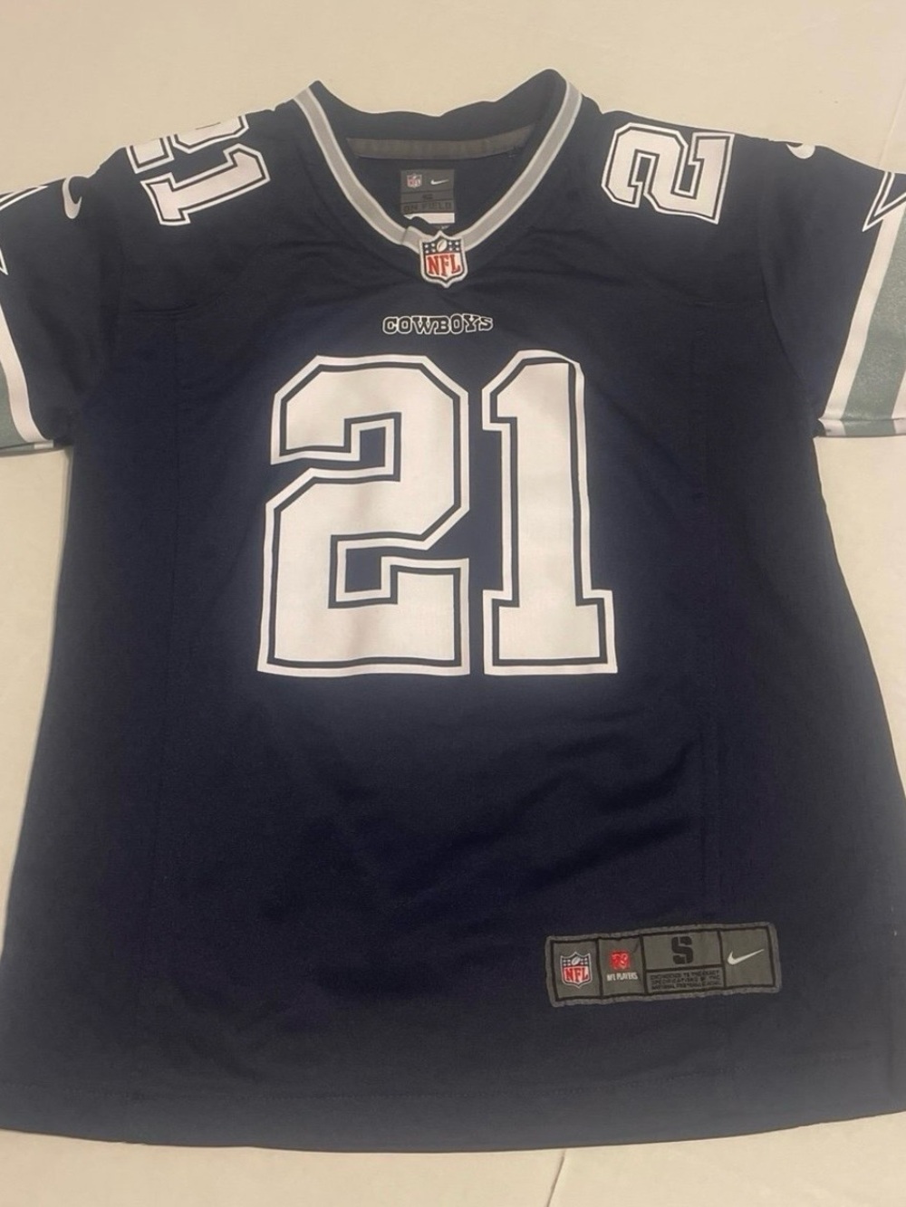 Nike Youth Dallas Cowboys #21 Navy and White Football Jersey